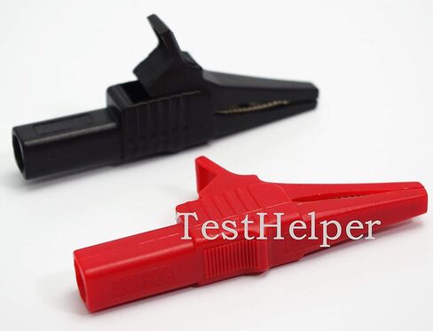 AC262 Testing Probe Insulated Alligator Crocodile Clip Clamps 4mm Banana Plug Socket (1) in Kuwait