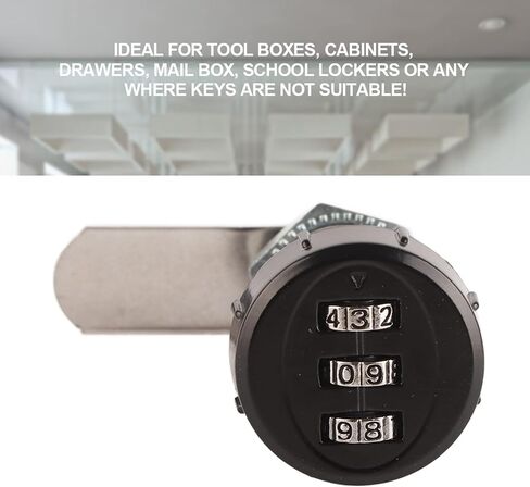 3 Digit Combination Latch, Cabinet Combination Locks, Digital Locks for Cabinets, Mailboxes, Drawers, Lockers, Etc(19 0.5~12mm Cabinet Thickness) in Kuwait