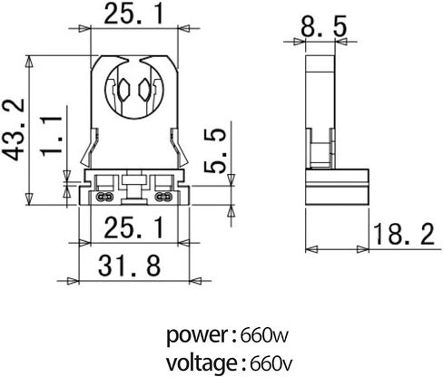 8 Pack Non Shunted T8 Lamp Holder Socket Turn Type for LED Fluorescent Tube Replacements Retrofit Kit Parts White in Kuwait