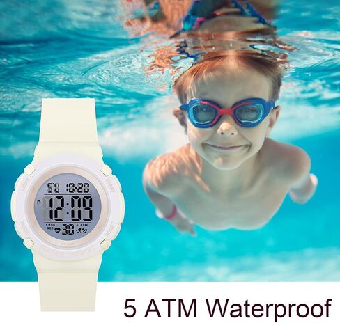 Digital Light Up Watch for Boy and Girl,Kids Watch Ages 7-16,Waterproof 5 ATM, School,Outdoor,Sports Children Watch in Kuwait