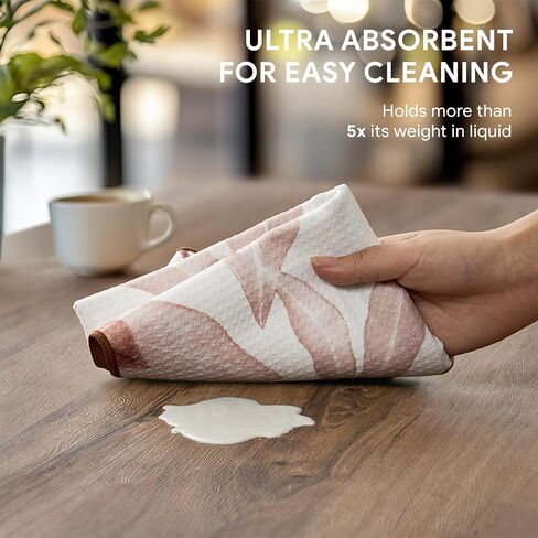 RECYCO Waffle Kitchen Towel Set of 2 - Quick Dry Microfiber Sustainable Dish Towels - Ultra Absorbent Reusable Cleaning Tea Towels - Lightweight Hand Towels,16"x 28", Black & White Mirage in Saudi Arabia
