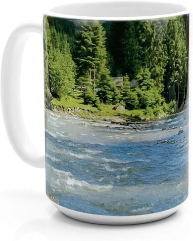 Prank-O Dog Poop مزحة Winterscape Mug-عندما تستدعي الطبيعة: الحرية المتدفقة ، القدح الجدة الموهبة للممحدين ، هفوة مزحة ، مزحة ، القدح السيراميك لجميع الأعمار ، 15 أوقية in Kuwait