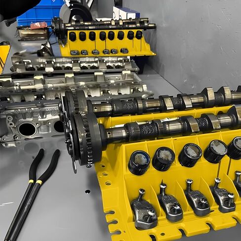 Engine Cylinder Head Component Repairing Organiser Valves Standing Set, Camshaft shelving Tool, Blue in Saudi Arabia