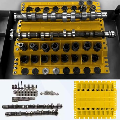 Engine Cylinder Head Component Repairing Organiser Valves Standing Set, Camshaft shelving Tool, Blue in Saudi Arabia
