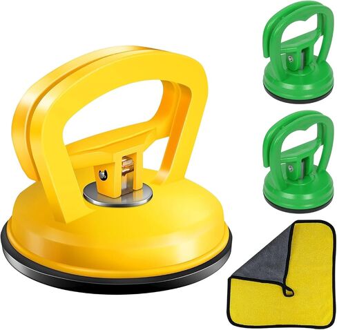 Dent Puller, Car Dent Puller Kit, 3 Pack Car Dent Puller Handle Lifter, Dent Remover Tool for Car Dent Repair, Suction Cup Dent Puller and No Paint Dent Repair Kit for Car Body Dent. (3Pcs Green) in Kuwait