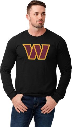 FOCO Men's NFL Team Black Primary Logo Long Sleeve T-Shirt in Kuwait