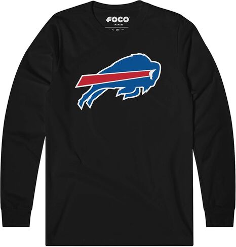 FOCO Men's NFL Team Black Primary Logo Long Sleeve T-Shirt in Kuwait