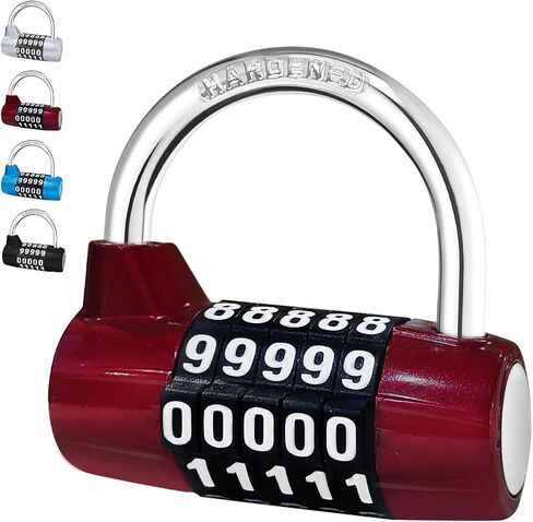 Direction Lock, U-bar Combination Padlocks with Code, 5 Digit Gym Locker Lock, Storage Lock, Combination Locks for Lockers, Indoor/Outdoor Use, Black in Kuwait