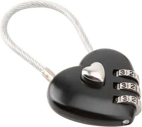 Combination Lock, 3 Digit Cute Love Padlock Mini Outdoor Combo Gate Lock Travel Luggage Locks Heart Shape Love Lock for Gym Locker, Extracurricular Locker, Home(red) in Kuwait