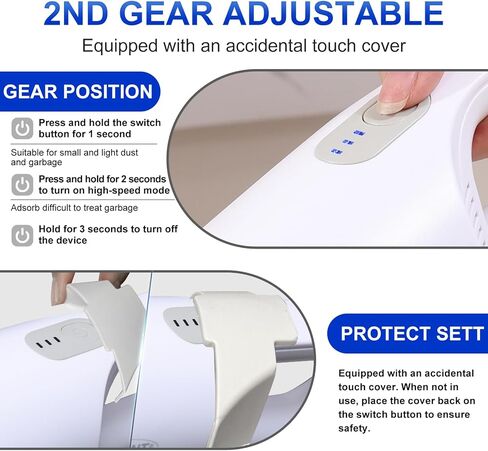 Handheld Vacuum Cleaner for Sofa and Car,Hand Held Vacuum with Filter,Car Hoovers Cordless Powerful 12000PA for Carpet,Pet Hair and Bed (White) in Kuwait