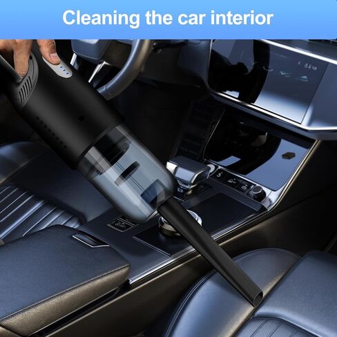 Handheld Vacuum Cleaner for Sofa and Car,Hand Held Vacuum with Filter,Car Hoovers Cordless Powerful 12000PA for Carpet,Pet Hair and Bed (White) in Kuwait