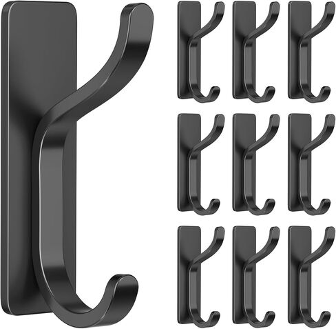 Self Adhesive Wall Hooks for Hanging: Stick-On Hooks Hold 13 LB, Coat Hook,Towel Hooks For Bathrooms,Shower Hooks for Wall,Door Hooks Hanging Towel, Kitchen Hook,Metal hooks for hanging,White 4 Pack in Saudi Arabia