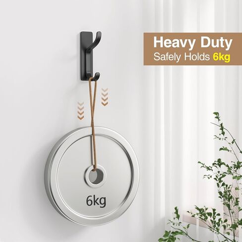 Self Adhesive Wall Hooks for Hanging: Stick-On Hooks Hold 13 LB, Coat Hook,Towel Hooks For Bathrooms,Shower Hooks for Wall,Door Hooks Hanging Towel, Kitchen Hook,Metal hooks for hanging,White 4 Pack in Saudi Arabia