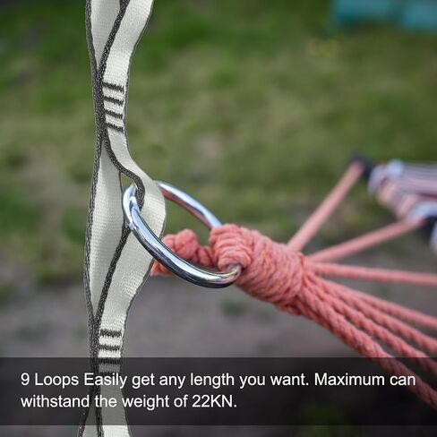 PATIKIL 22KN Adjustable Daisy Chain Yoga Extend Belt, Nylon Climbing Sling Straps for Home Workout Exercise Pilates Gymnastics in Kuwait