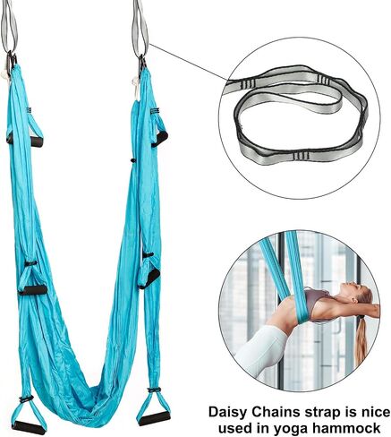 PATIKIL 22KN Adjustable Daisy Chain Yoga Extend Belt, Nylon Climbing Sling Straps for Home Workout Exercise Pilates Gymnastics in Kuwait