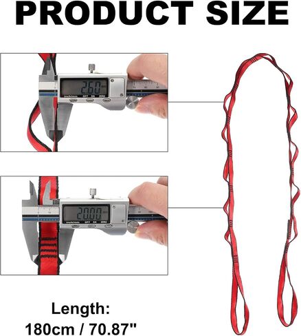 PATIKIL 22KN Adjustable Daisy Chain Yoga Extend Belt, Nylon Climbing Sling Straps for Home Workout Exercise Pilates Gymnastics in Kuwait