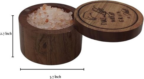 وعاء حاوية قبو الملح مع غطاء وملعقة المطبخ بقايا التوابل الملح جرة توفير مع غطاء مغناطيسي دوار لتخزين توابل الفلفل الملح in Kuwait
