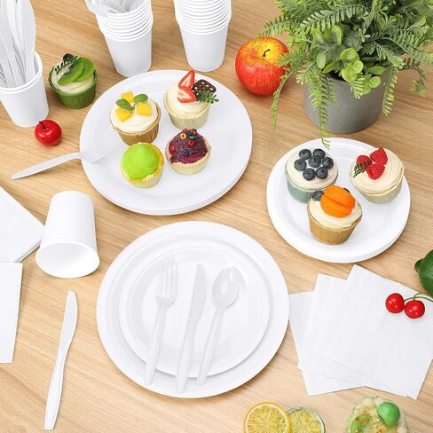 Dandat 350 Pcs Bridal Shower Decorations Baby Shower Party Supplies Include Baby Shower Plates and Cups and Napkins Sets with Plastic Forks Knives Spoons for Wedding Birthday (Light Blue) in Saudi Arabia
