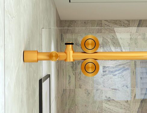 DIYHD 5FT Frameless Sliding Glass Shower Door Hardware,Brushed Stainless Steel In-line Shower Door Track Kit,No Glass in Kuwait