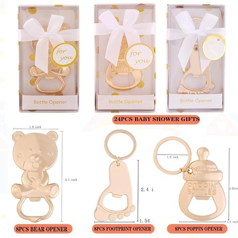 24PCS Poppin Keychain Baby Openers for Baby Shower Party Favors Return Gifts for Guests,Baby Shower Party Decor or Baby Birthday Souvenirs Game Prizes Gender Reveal Party Supplies (Multi-Pink) in Saudi Arabia