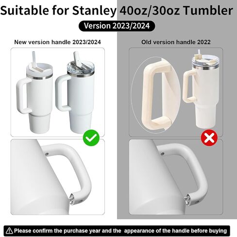 6 Colors LED Light-Up Tumbler Handle for Stanley 40oz/30oz, Comfortable Cup Handle Water Bottle Handle for Stanley Tumbler-Compatible with 40oz Stanley Cup Accessories, Use for Outdoor, Party, Home in Kuwait
