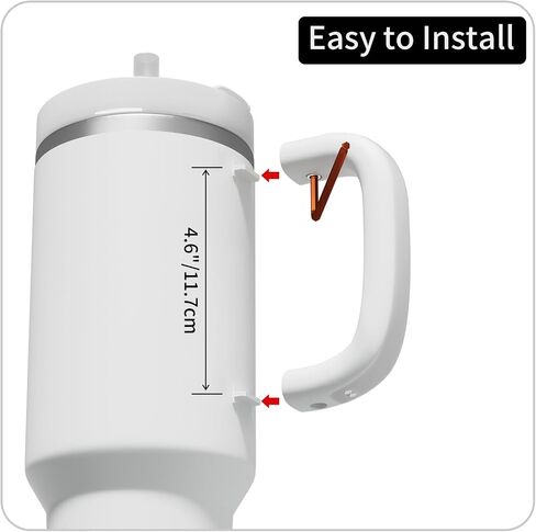 6 Colors LED Light-Up Tumbler Handle for Stanley 40oz/30oz, Comfortable Cup Handle Water Bottle Handle for Stanley Tumbler-Compatible with 40oz Stanley Cup Accessories, Use for Outdoor, Party, Home in Kuwait