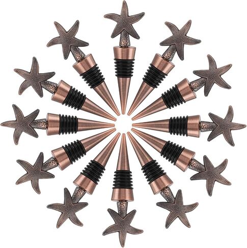 12PCS Valentine's Day Wedding Favors for Guests,Happy Birthday Graduation Gifts Double Heart Wine Bottle Stoppers Bridal Shower Anniversary Party Decor (12,Bronze Heart) in Kuwait