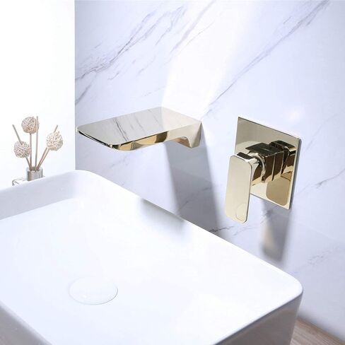 الحائط الحمام الحمام صنبور شلال صنبور حوض استحمام الأسود ، صنبورات جدار التصميم الحديثة لأصابح الحمام ، صنبور أحادي الوعاء ، بيلي BL6010B in Kuwait