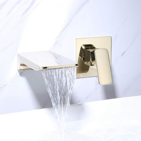 الحائط الحمام الحمام صنبور شلال صنبور حوض استحمام الأسود ، صنبورات جدار التصميم الحديثة لأصابح الحمام ، صنبور أحادي الوعاء ، بيلي BL6010B in Kuwait