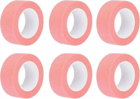 uxcell 6 Pcs 2 Inch Wide 14 Yards Red Masking Tape Painters Tape Rolls for Home Office Commercial Contractor Clean Drip-Free Painting Wide Crepe Paper in Kuwait