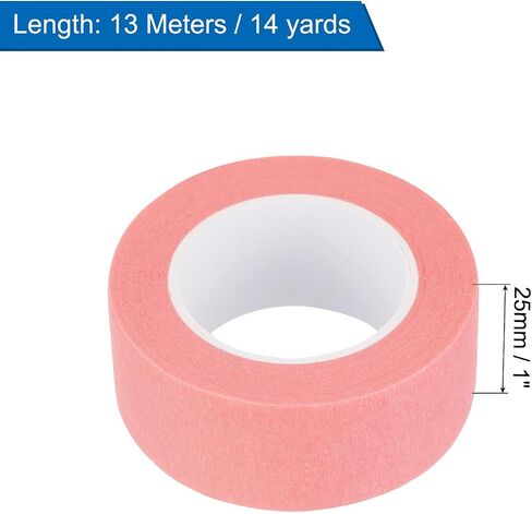uxcell 6 Pcs 2 Inch Wide 14 Yards Red Masking Tape Painters Tape Rolls for Home Office Commercial Contractor Clean Drip-Free Painting Wide Crepe Paper in Kuwait