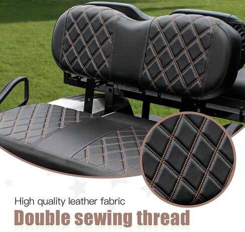Nokins Golf Cart Diamond Covers Cover ، Fit Ezgo Freedom Txt Txt T48 2014+ وسادة مقعد أمامية عادية ، غطاء مقعد فينيل غولف ، لا توجد أظافر مطلوبة in Kuwait