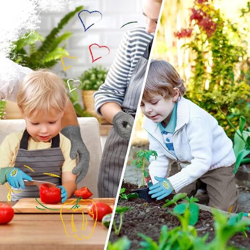 Schwer 2 أزواج مصغرة kiddo ansi a6 أطفال قطع القفازات المقاومة Mn1917 ، pfas خالية in Kuwait