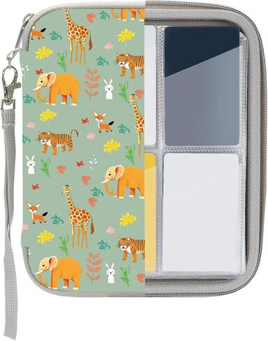 Card Case for Yoto cards Think Pink – Kids Yoto Accessory, Soft Portable Folder with Zipper & 80 Pockets for Yoto Player & Mini Audiobook Cards, Card Binder Holder with Sleeves for Travel in Kuwait