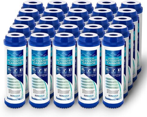 Ronaqua Granular Activated Carbon Water Filter Cartridge Well-Matched with WFPFC9001, AP117, GAC-10, FXUTC, GAC1 (4 Pack) in Kuwait