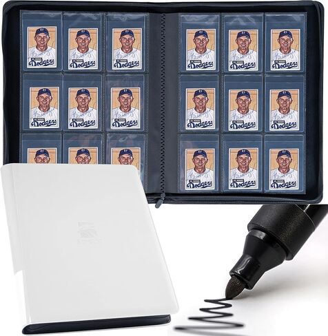 موثق حامل البطاقة شبه جامد ، موثق Card Saver 1 مع الأكمام لبطاقات التداول وبطاقات الرياضة - يحمل 360 من حاملي البطاقات شبه الصلبة للدرجات （Red Classic） in Kuwait