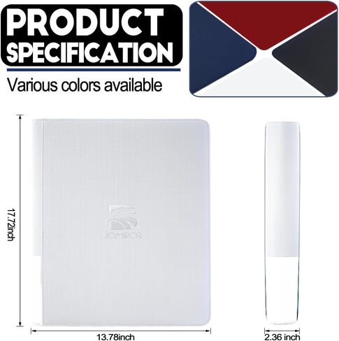 موثق حامل البطاقة شبه جامد ، موثق Card Saver 1 مع الأكمام لبطاقات التداول وبطاقات الرياضة - يحمل 360 من حاملي البطاقات شبه الصلبة للدرجات （Red Classic） in Kuwait