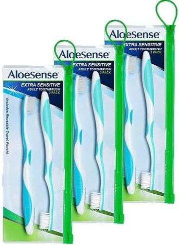Extra-Sensitive Toothbrush 2-pack w/travel pouch (1 Count) in Kuwait