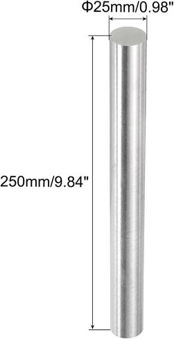 MECCANIXITY 304 Stainless Steel Round Rods, 16mm x 250mm Solid Shaft Rods for DIY Craft Model Car Helicopter Airplane, Pack of 2 in Kuwait