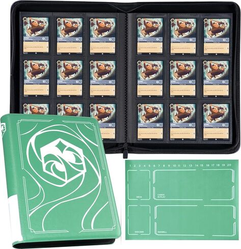 Binder for Lorcana Cards, Premium 9 Pocket Trading Card Album with 500 Pockets & Playmat Compatible with Lorcana Cards, Tokens and Rules sheet - Classic Silver Gray in Saudi Arabia