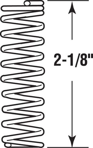 Handyman Springs SP 9700 Compression Spring, Spring Steel Construction, Nickel-Plated Finish, 0.035 GA x 1/4 In. x 1/2 In. (6 Pack) in Kuwait