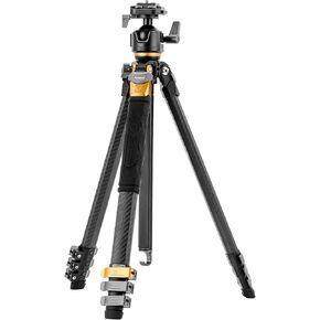 Fotopro Compact Carbon Fiber Travel Tripod, 60 inches Professional Heavy Duty Tripod with Profile Legs Super-Large Ball Head Weatherproof Bag, Fotopro Origin Max Load 33lbs in Saudi Arabia