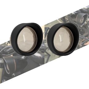 Motorcycle Bullet Smoked Turn Signals Lens Cover with Black Visors Bezels Fit for Harley Dyna Sportster Softail Touring Street Glide Road King 2pc