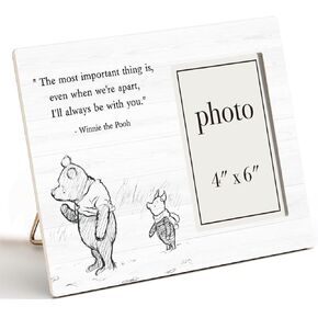 Classic Pooh Bear Nursery Picture Frame, Baby Gifts for Nursery, Baby Shower Gifts for New Parents Photo Frame for 4 x 6 Inch Photo