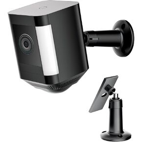 1 Pack Ring Camera Mount, Adjustable Mounting Bracket Holder Only Compatible with Ring Spotlight Cam Plus/Pro Battery, Accessories for Ring Surveillance Camera System(Black)