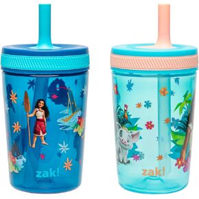 Zak Designs Bluey Kelso Toddler Cups For Travel or At Home, 15oz 2-Pack Durable Plastic Sippy Cups With Leak-Proof Design is Perfect For Kids (Bluey & Friends)