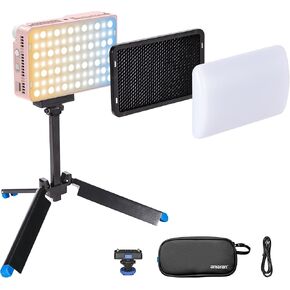 Amaran Ace 25x Kit, Pocket Bi-Color LED Light: Boost Mode Up to 32W, Bi-Color Mini Video Light (2,700-6,500K), 1,600 Lux@1m, 4,500mAh Battery with PD Fast Charging for Mobile Creators (Pink)