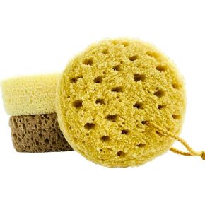 Michelle's Melting Pot Foam Bath Sponge Shower Sponge 3 Count (Variety Pack)