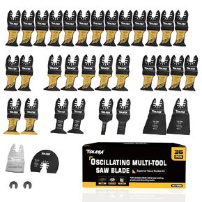 Tolesa 16pcs شفرات أدوات تذبذب Tolesa 16pcs ، شفرات المنشار المتأرجحة للمعادن ، معدن شفرة الأدوات المتأرجحة ، شفرات الأدوات المتعددة للأظافر والمسامير ، القطع البلاستيكية
