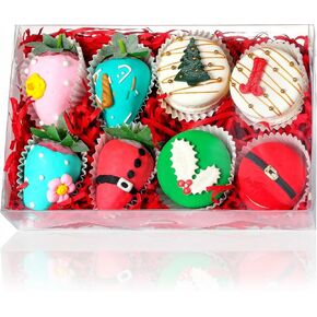 20PCS 8x5x2 Inch Bakery Boxes Cookie Boxes with Window Treat Boxes Dessert Boxes for Cookie,Donut,Muffins,Chocolate,Cupcake,Macaron,and Candy Gift Giving